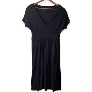 Y2K Gap Black Dolman Short Sleeve Dress Women’s S CASUAL DARK ACADEMIA GRUNGE
